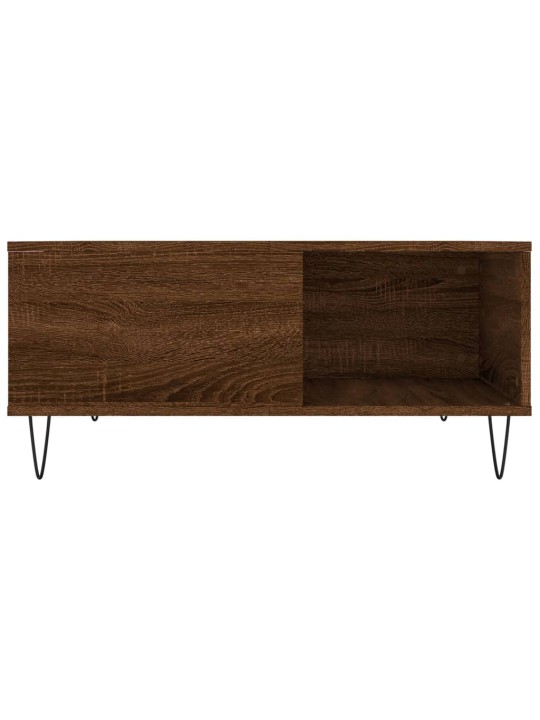 Konferenční stolek hnědý dub 80 x 80 x 36,5 cm kompozitní dřevo