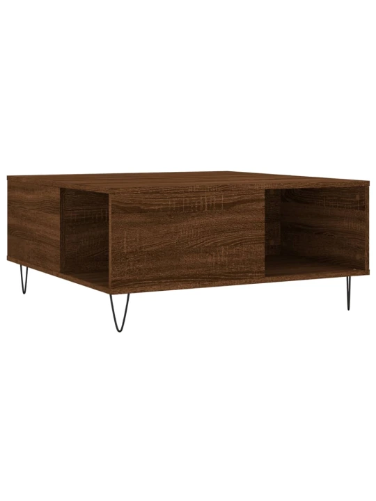Konferenční stolek hnědý dub 80 x 80 x 36,5 cm kompozitní dřevo