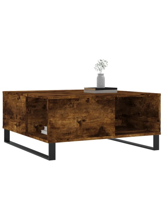 Konferenční stolek kouřový dub 80x80x36,5 cm kompozitní dřevo