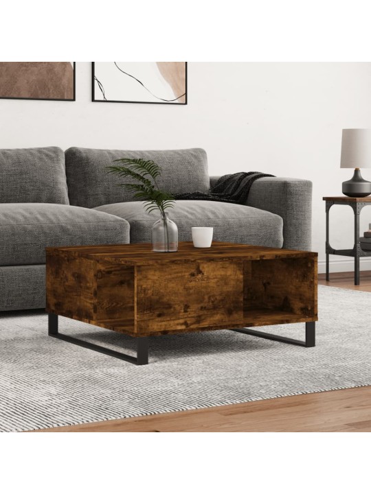 Konferenční stolek kouřový dub 80x80x36,5 cm kompozitní dřevo