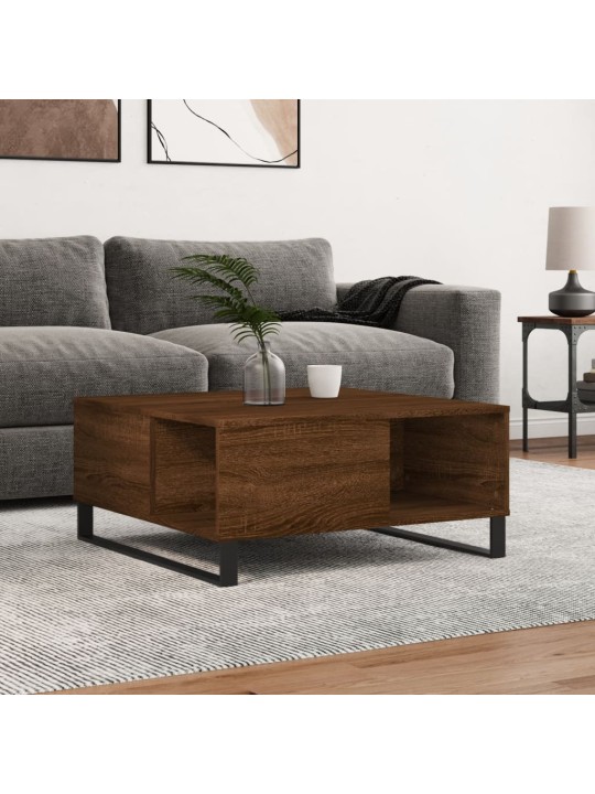 Konferenční stolek hnědý dub 80 x 80 x 36,5 cm kompozitní dřevo