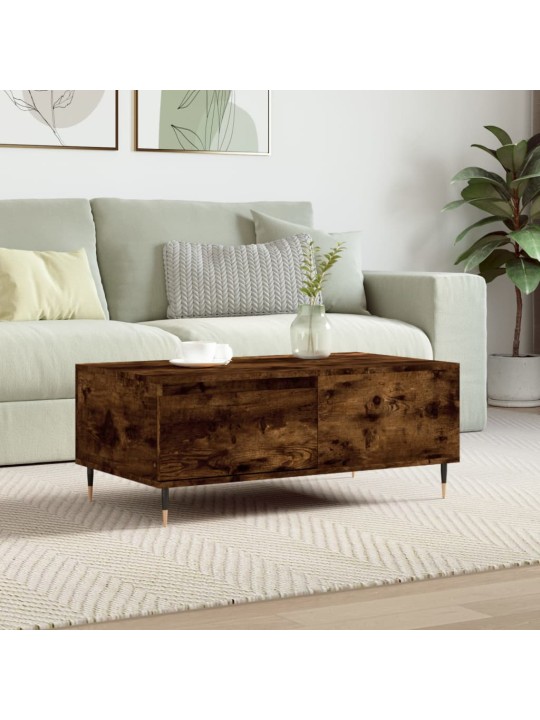Konferenční stolek kouřový dub 90x50x36,5 cm kompozitní dřevo