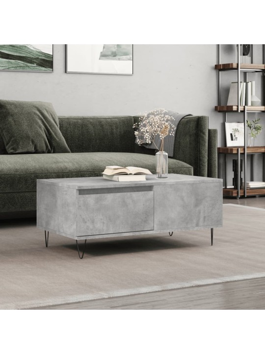 Konferenční stolek betonově šedý 90x50x36,5 cm kompozitní dřevo