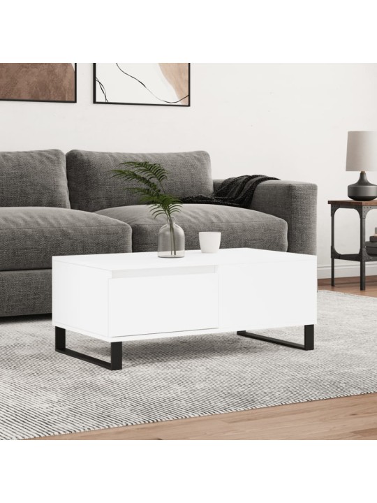 Konferenční stolek bílý 90 x 50 x 36,5 cm kompozitní dřevo