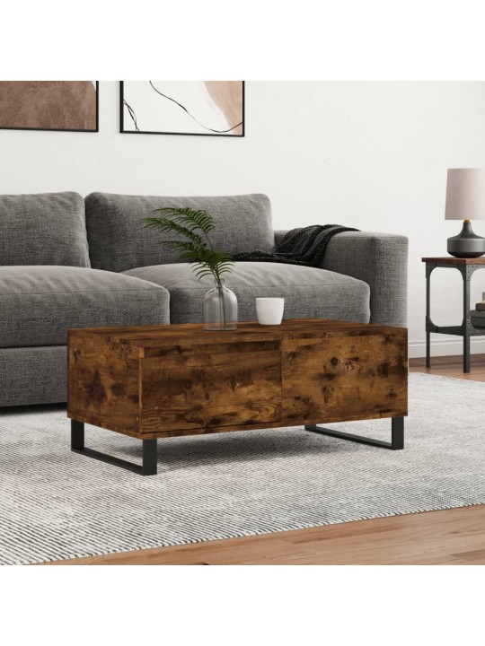 Konferenční stolek kouřový dub 90x50x36,5 cm kompozitní dřevo