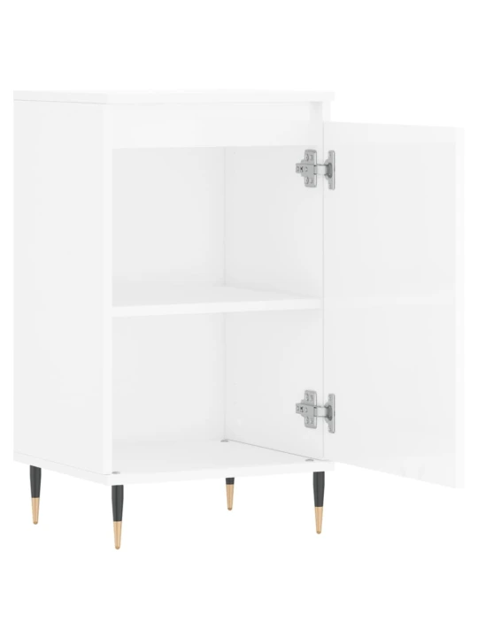 Příborníky 2 ks bílé vysoký lesk 40x35x70 cm kompozitní dřevo