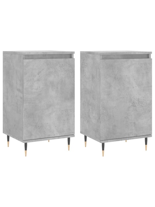Příborníky 2 ks betonově šedé 40 x 35 x 70 cm kompozitní dřevo