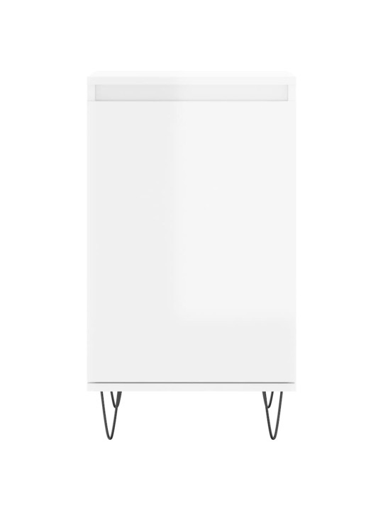 Příborník bílý s vysokým leskem 40x35x70 cm kompozitní dřevo