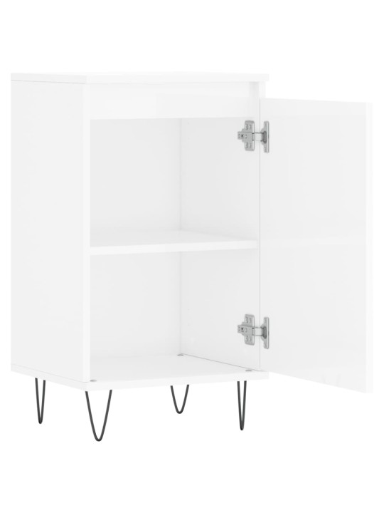 Příborník bílý s vysokým leskem 40x35x70 cm kompozitní dřevo
