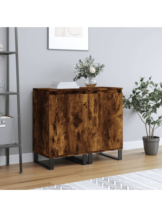 Příborníky 2 ks kouřový dub 40 x 35 x 70 cm kompozitní dřevo