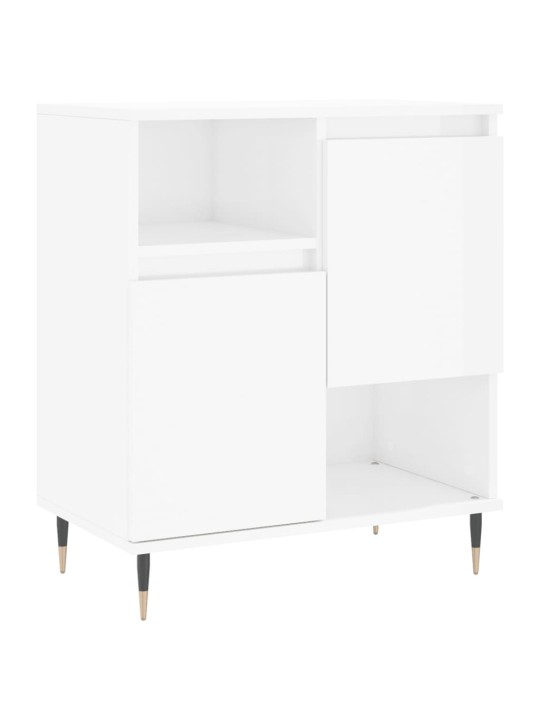Příborník bílý s vysokým leskem 60x35x70 cm kompozitní dřevo