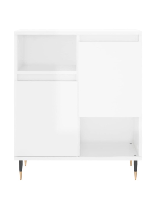 Příborník bílý s vysokým leskem 60x35x70 cm kompozitní dřevo