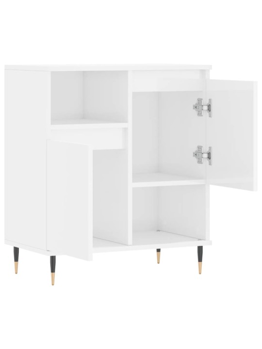 Příborník bílý s vysokým leskem 60x35x70 cm kompozitní dřevo