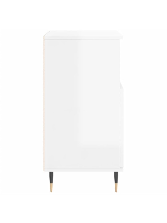 Příborník bílý s vysokým leskem 60x35x70 cm kompozitní dřevo