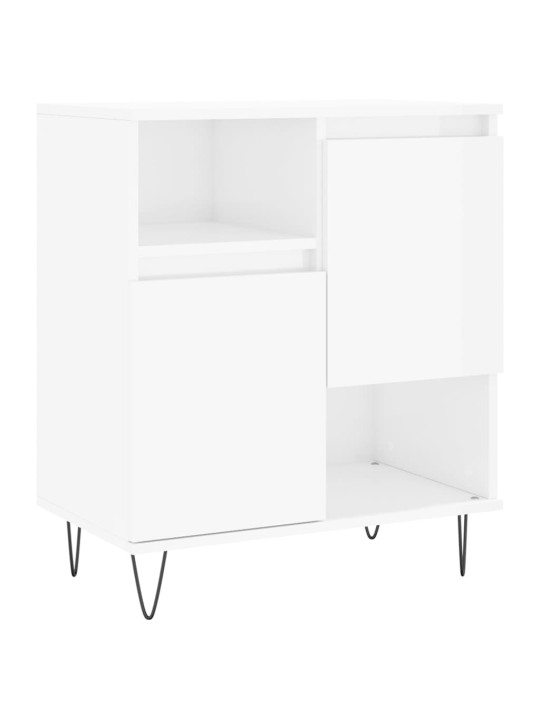 Příborník bílý s vysokým leskem 60x35x70 cm kompozitní dřevo