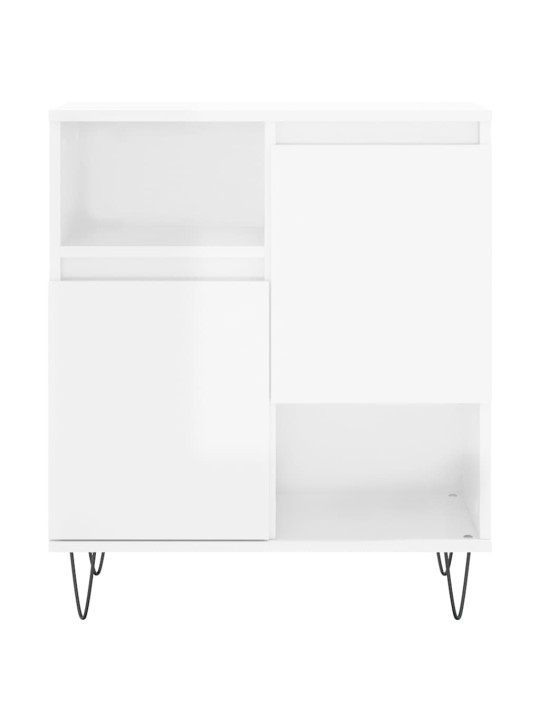 Příborník bílý s vysokým leskem 60x35x70 cm kompozitní dřevo