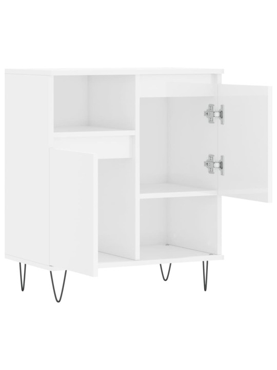 Příborník bílý s vysokým leskem 60x35x70 cm kompozitní dřevo