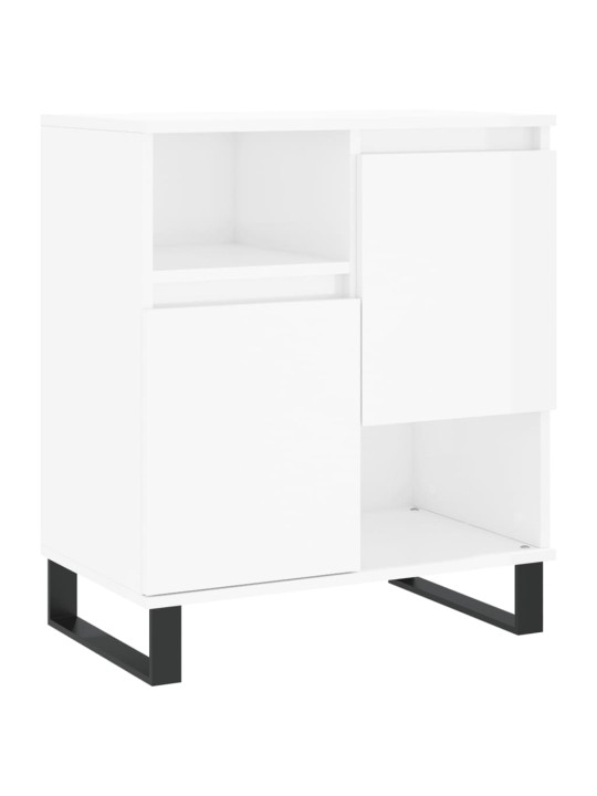 Příborník bílý s vysokým leskem 60x35x70 cm kompozitní dřevo