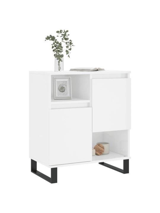 Příborník bílý s vysokým leskem 60x35x70 cm kompozitní dřevo