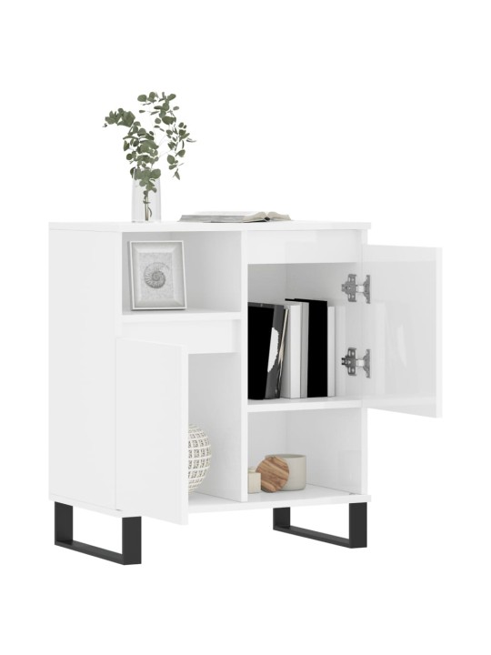 Příborník bílý s vysokým leskem 60x35x70 cm kompozitní dřevo