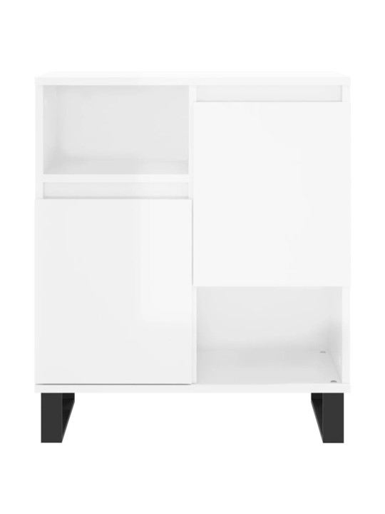 Příborník bílý s vysokým leskem 60x35x70 cm kompozitní dřevo