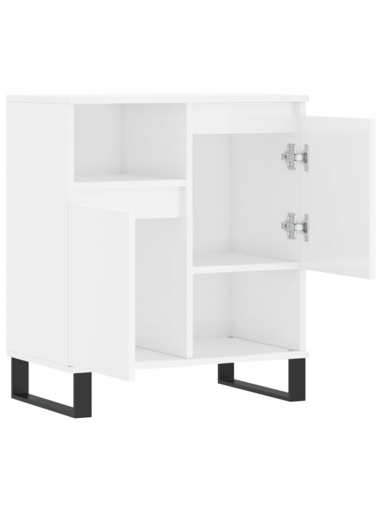 Příborník bílý s vysokým leskem 60x35x70 cm kompozitní dřevo