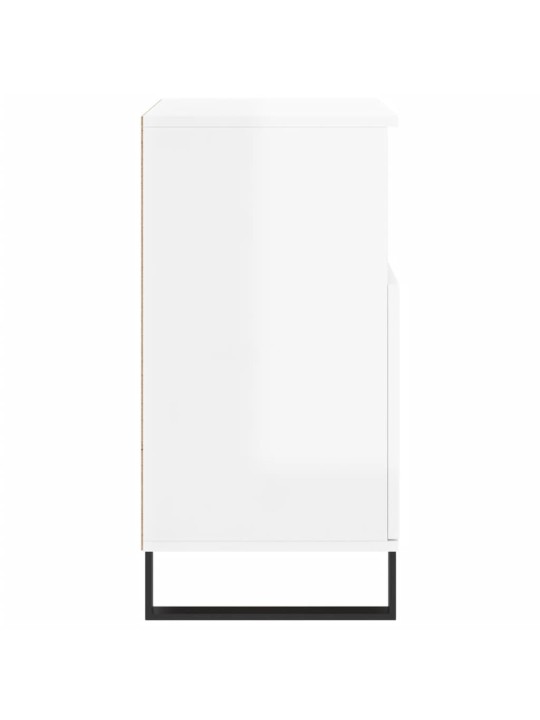 Příborník bílý s vysokým leskem 60x35x70 cm kompozitní dřevo
