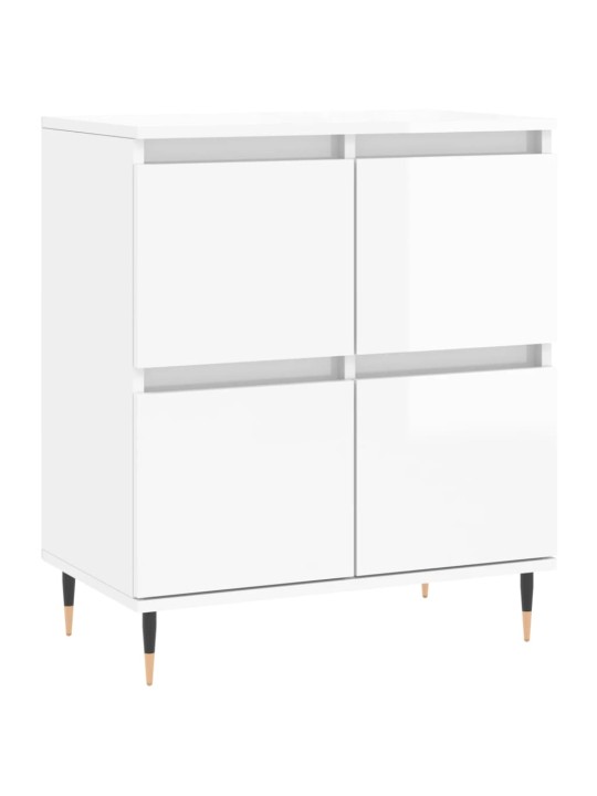 Příborník bílý s vysokým leskem 60x35x70 cm kompozitní dřevo