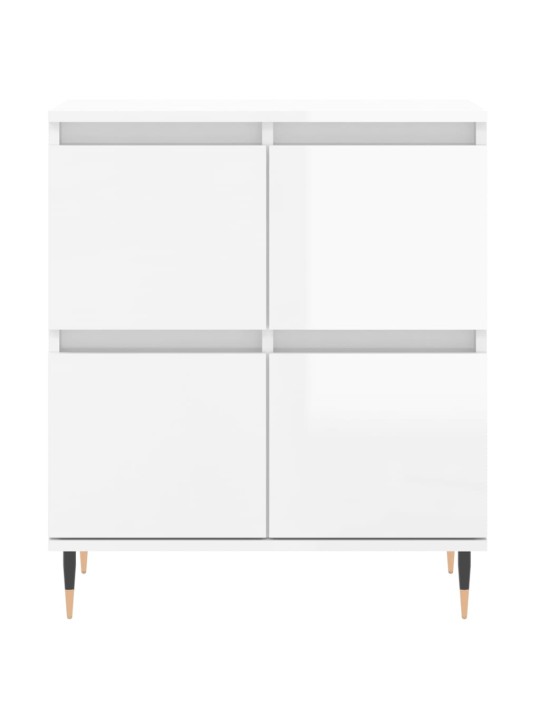 Příborník bílý s vysokým leskem 60x35x70 cm kompozitní dřevo