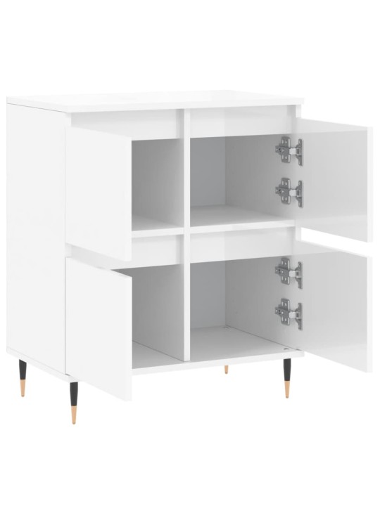Příborník bílý s vysokým leskem 60x35x70 cm kompozitní dřevo