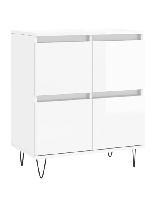Příborník bílý s vysokým leskem 60x35x70 cm kompozitní dřevo