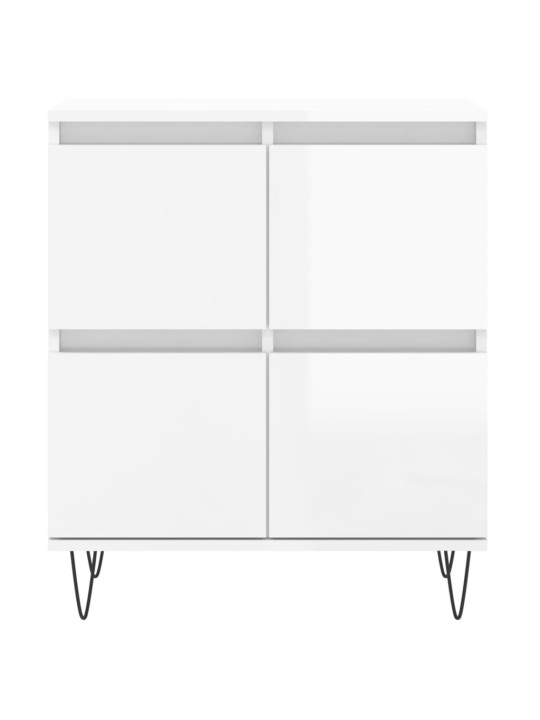 Příborník bílý s vysokým leskem 60x35x70 cm kompozitní dřevo