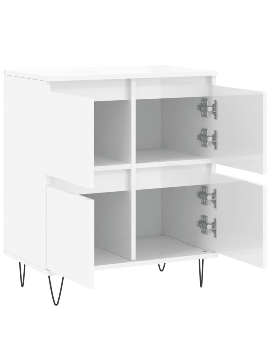 Příborník bílý s vysokým leskem 60x35x70 cm kompozitní dřevo