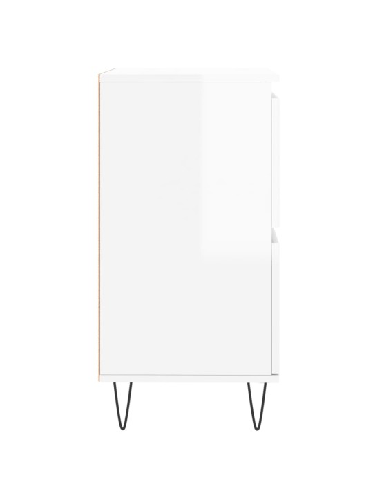 Příborník bílý s vysokým leskem 60x35x70 cm kompozitní dřevo