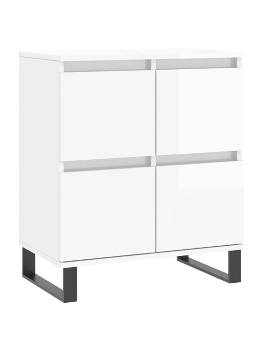 Příborník bílý s vysokým leskem 60x35x70 cm kompozitní dřevo