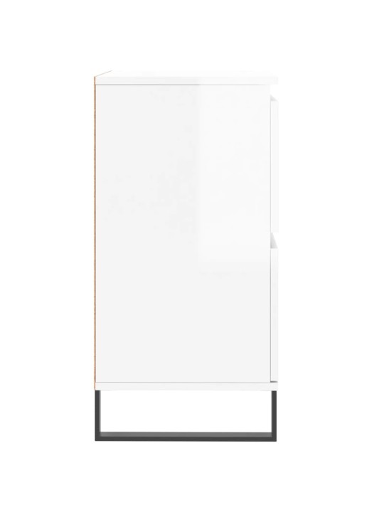 Příborník bílý s vysokým leskem 60x35x70 cm kompozitní dřevo