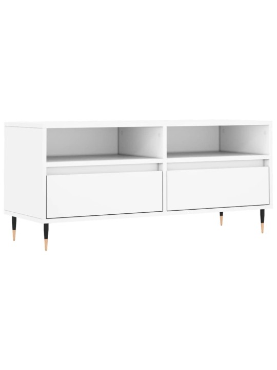 TV skříňka bílá 100 x 34,5 x 44,5 cm kompozitní dřevo
