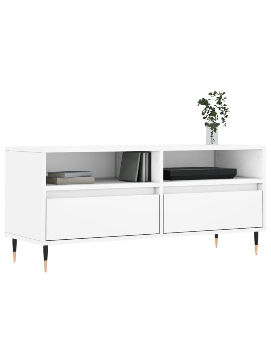 TV skříňka bílá 100 x 34,5 x 44,5 cm kompozitní dřevo