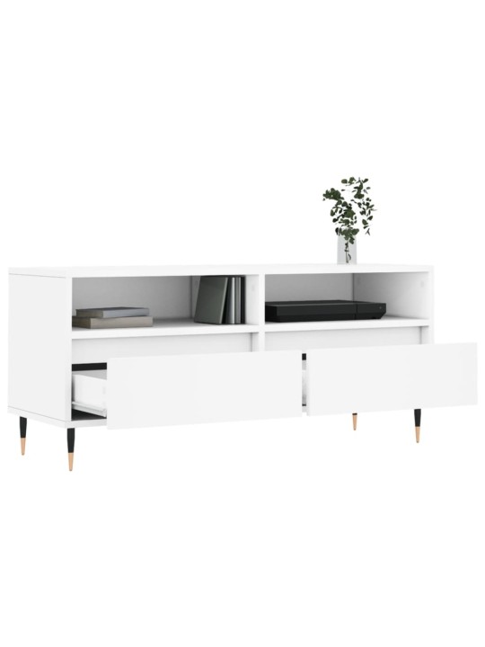 TV skříňka bílá 100 x 34,5 x 44,5 cm kompozitní dřevo