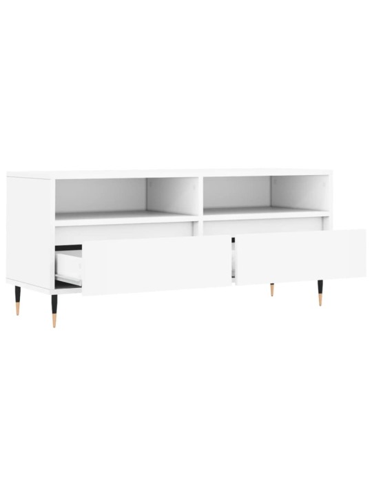 TV skříňka bílá 100 x 34,5 x 44,5 cm kompozitní dřevo