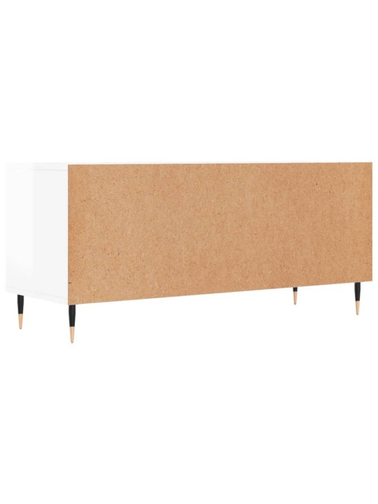 TV skříňka bílá vysoký lesk 100x34,5x44,5 cm kompozitní dřevo