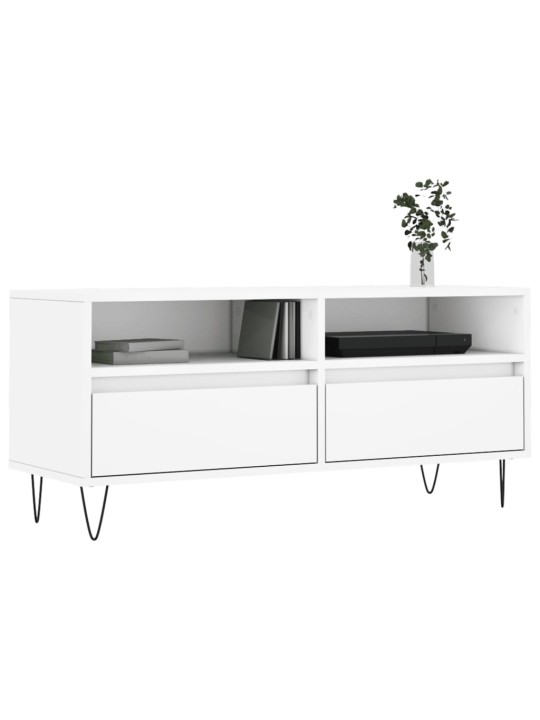 TV skříňka bílá 100 x 34,5 x 44,5 cm kompozitní dřevo