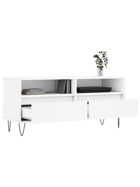 TV skříňka bílá 100 x 34,5 x 44,5 cm kompozitní dřevo