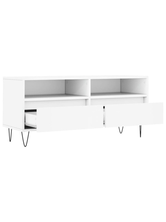 TV skříňka bílá 100 x 34,5 x 44,5 cm kompozitní dřevo