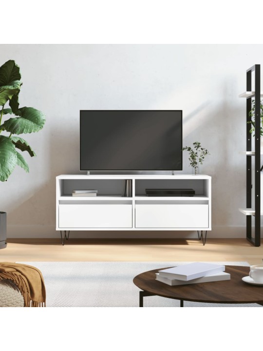 TV skříňka bílá 100 x 34,5 x 44,5 cm kompozitní dřevo