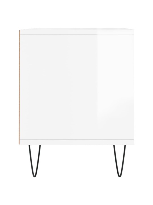 TV skříňka bílá vysoký lesk 100x34,5x44,5 cm kompozitní dřevo