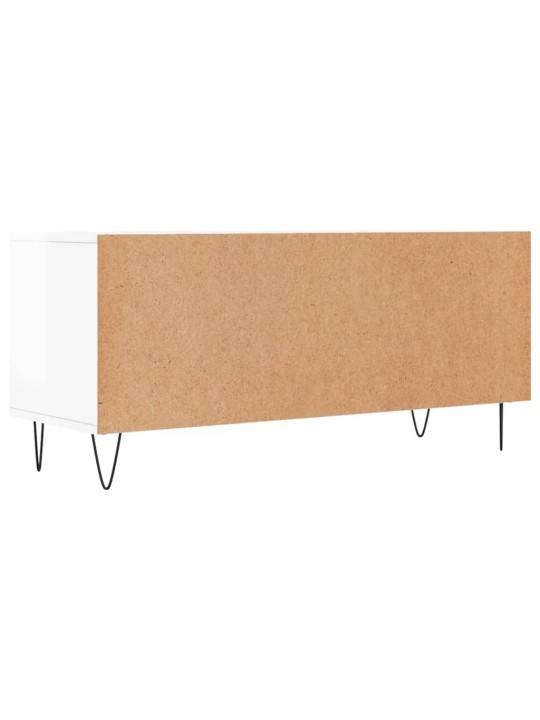 TV skříňka bílá vysoký lesk 100x34,5x44,5 cm kompozitní dřevo