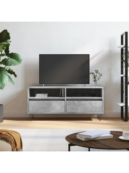 TV skříňka betonově šedá 100 x 34,5 x 44,5 cm kompozitní dřevo