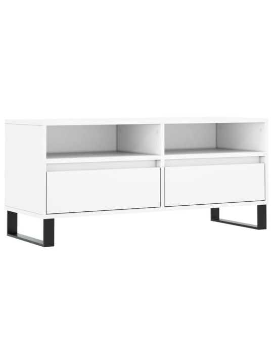 TV skříňka bílá 100 x 34,5 x 44,5 cm kompozitní dřevo