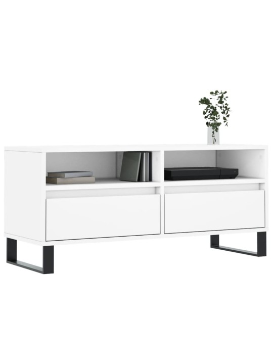 TV skříňka bílá 100 x 34,5 x 44,5 cm kompozitní dřevo